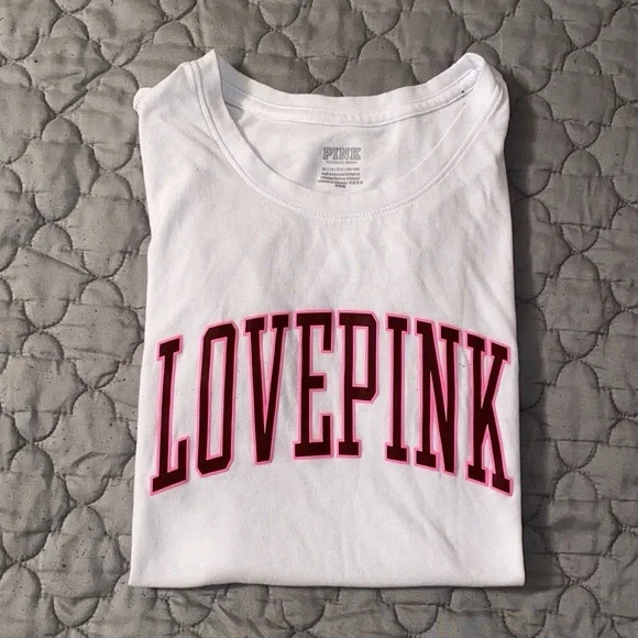 PINK Victoria's Secret Burgandy Sweatpants and Matching Logo Shirt - Picture 2 of 5